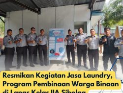 Resmikan Kegiatan Jasa Laundry, Program Pembinaan Warga Binaan di Lapas Kelas IIA Sibolga