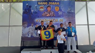 Torehkan Prestasi Gemilang Atlit Karateka Yonif 9 Marinir Di Kejuaraan Nasional karate Piala Panglima Koarmada RI 2024