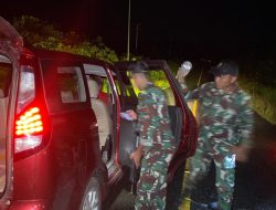 Satgas Yonzipur 5/ABW Perketat Kewaspadaan Malam Hari Cegah Penyelundupan*