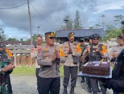 MARINIR HABEMA SAMBUT HANGAT KUNJUNGAN POLRES YAHUKIMO