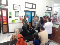 Babinsa Kratonan Ikuti Kunker Menteri Kesehatan RI di Puskesmas Kratonan Serengan