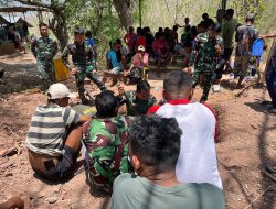 SATGAS PAMTAS RI-RDTL SEKTOR BARAT BANTU WARGA GALANG KEBERSAMAAN