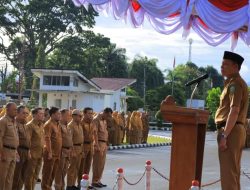 Awali masa tugas usai cuti , Bupati Sabar AS pimpin apel organik ASN