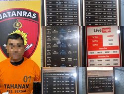 *Mendukung Program Pemerintah Polres Sergai Berantas Perjudian Online, Pelaku Tertangkap di Warung Kopi*