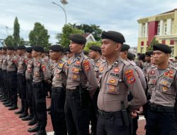 Pengamanan Unras di KPU, Polda Sulteng Kedepankan tindakan Humanis dan Tidak Ada Senpi*