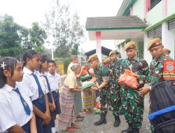 Satgas Pamtas RI-RDTL Sektor Barat Yonarhanud 15/DBY Terima Kunjungan Kerja Danpussenarhanud Mayjen TNI Hari Arif Wibowo
