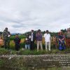 Kelompok tani lestari indah melakukan penyemprotan pada tanaman padi yang di serang Hama