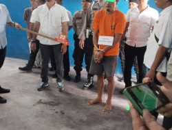 Polres Sergai Melaksanakan 5 Rekontruksi Kasus Suami Bunuh Istri, Saat Live Karoke Bernyanyi Di Facebook.