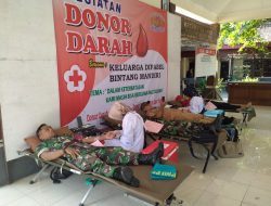Babinsa Sawit Turut Mendukung Kegiatan Donor Darah Anggota Difabel