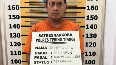 Dua Warga Kelurahan Karya jaya Ditangkap Sat Resnarkoba Polres Tebingtinggi Edarkan Narkotika Jenis Sabu