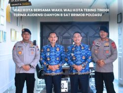 Walikota Bersama Wakil Walikota Tebingtinggi Terima Audiensi Danyon B Sat Brimob Poldasu.