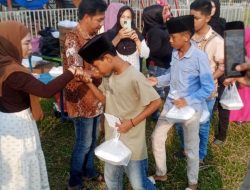 Pasar Malam Angga Perdana Jaya Telah Hadir di Lapangan Sepak Bola Firdaus, Diawali Dengan Santunan Kepada Anak Yatim-piatu