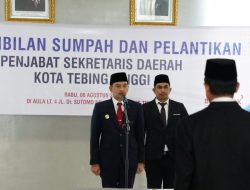 WALI KOTA TEBING TINGGI LANTIK MUHAMMAD SYAH IRWAN SEBAGAI PENJABAT SEKRETARIS DAERAH, TEKANKAN AMANAH DAN INTEGRITAS