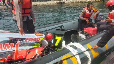Respons Cepat Polda Sumut Amankan Insiden Crash Pembalap F1 Powerboat 2025, Balapan Tetap Berjalan Baik