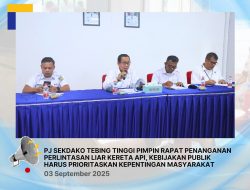 PJ Sekdako Tebingtingi Pimpin Rapat Penanganan Perlintasan Liar Kereta Api,Kebijakan Publik Harus Prioritaskan Kepentingan Masyarakat.