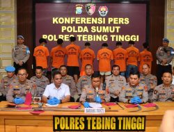 Polres Tebing Tinggi Ungkap Kronologis Tawuran Maut Saat Konferensi Pers.