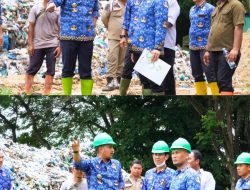 Walikota Tebingtinggi H Iman Irdian SaragihTinjau TPA dan Tanggul Sungai Bahilang.