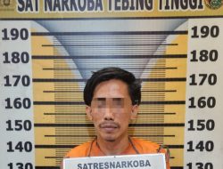 Sat Narkoba Polres Tebing Tinggi Tangkap Residivis Sabu