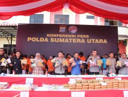 Konferensi Pers Polda Sumut, Bongkar 167 Kasus Narkoba dan Tutup 3 THM di Tebing Tinggi