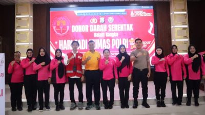 Semarakkan Hari Jadi Humas Polri Ke-74, Kapolres Tebing Tinggi Pimpin Donor Daerah