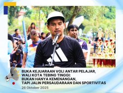 Walikota Tebingtinggi H Iman Irdian Saragih Buka Kejuaraan Bola Voli Antar Pelajar,Jalin Persaudaraan dan Sportifitas.