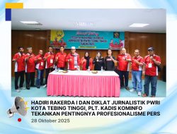 Hadiri Rakerda I dan Diklat Jurnalis PWRI Kota Tebingtinggi, Plt Kadis Kominfo Tekankan Pentingnya Profesionalisme Insan Pers.