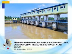 Pemko Tebingtinggi Lakukan Langkah Cepat Pembersihan dan Normalisasi Saluran Bajayu Atasi Banjir.