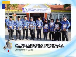 Walikota Tebingtinggi H Iman Irdian Saragih Pimpin Upacara Peringatan HUT Korpri ke 54,Tahun 2025.