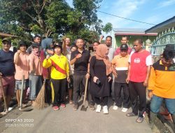 Kecamatan Tebingtinggi Kota Laksanakan Kegiatan Gotong Royong di Lingkungan V Kelurahan Rambung.