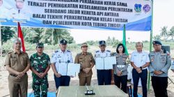 Cegah Korban Jiwa,Pemko Tebingtinggi dan BTP Medan Tandatangani PKS Terkait Peningkatan Keselamatan di Perlintasan Jalur Kereta Api.