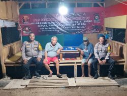 Polsek Rambutan Sambangi Pos Kamling Tanjung Marulak Lingkungan IV Himbau Petugas Jaga Tetap Waspada.  iyas